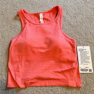 Lululemon ebb to street tank crop tank 
Size 8 in ripend raspberry